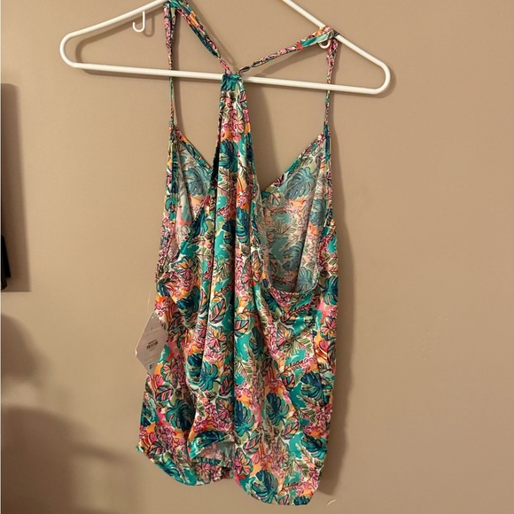 jane marie satin pajama tank set tropical dream size XL nwt - Picture 4 of 6